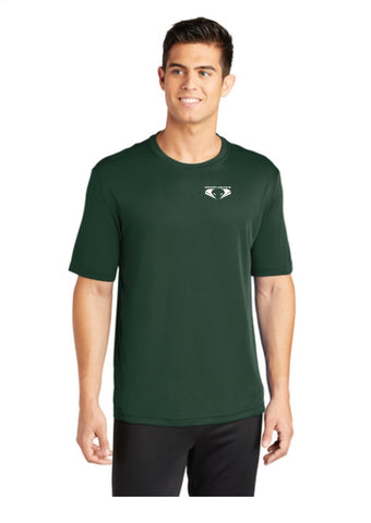 Front Left Chest Logo Shirt - Forest Green- 100% Polyester
