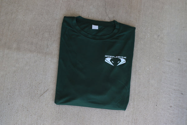 Front Left Chest Logo Shirt - Forest Green- 100% Polyester